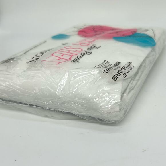 Vintage Cannon Crib FITTED Sheet Fine Percale White Sealed NEW Made in USA - Picture 5 of 11